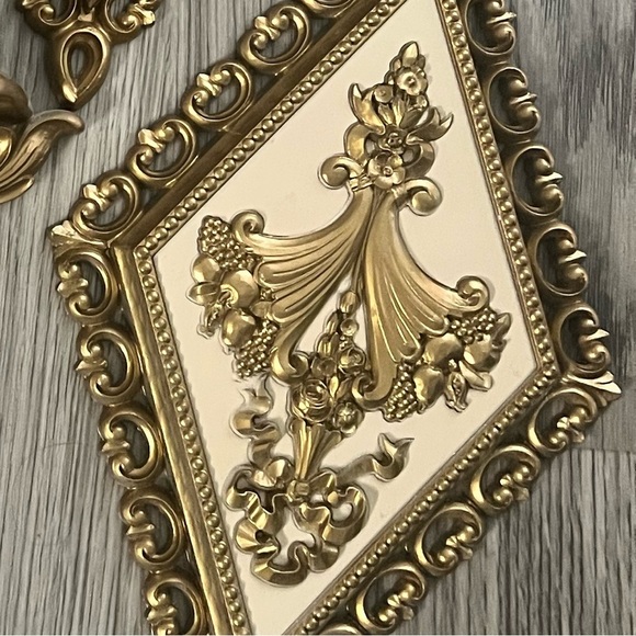 MCM Gold and Cream Wall Decor Set - Picture 6 of 7